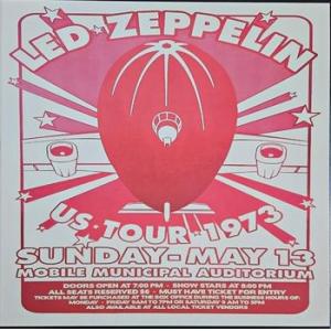 led zeppelin: live at municipal auditorium. mobile, alabama USA, may13th 1973 (splatter)