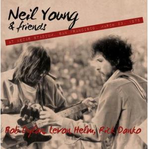 neil young and friends; bob dylan, levon helm, rick danko : s.n.a.c.k. benefit, kezar stadium, sf 23rd march 1975